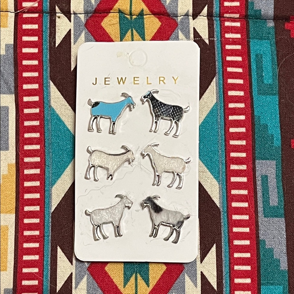 Goat Earrings Set of 3